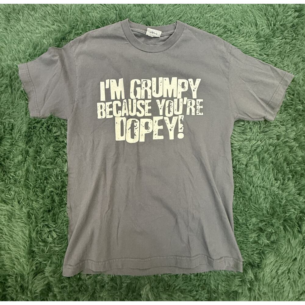 Disney Walt Disney World Grumpy Dopey T-Shirt "I'm Grumpy Because You're Dopey!"